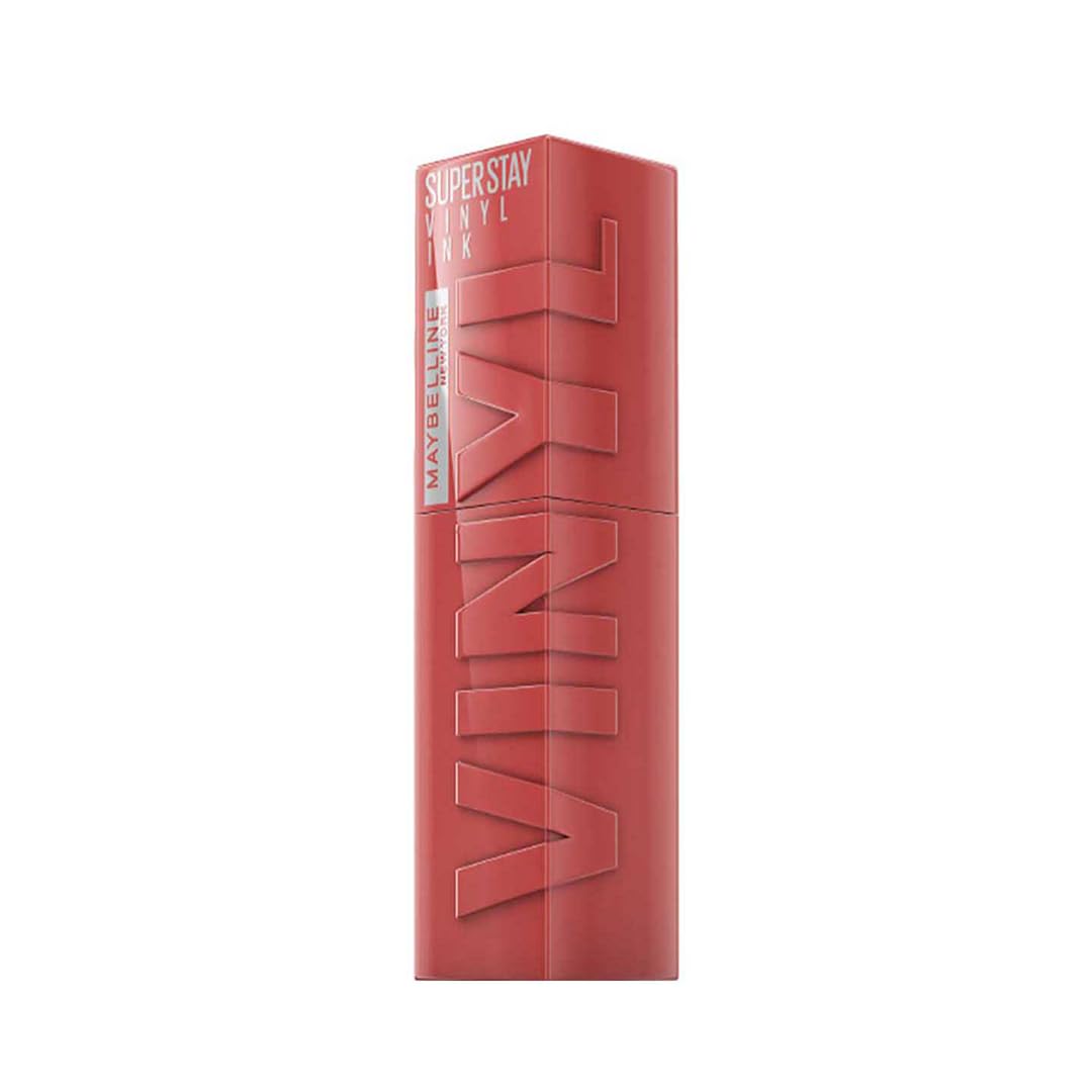 Maybelline New York - SuperStay Vinyl Ink Lipstick - 15 Peachy - Rood - Langhoudende Lippenstift - 4,2 ml - Blijft tot 16 uur lang zitten - Schudden voor 5 seconden voor gebruik