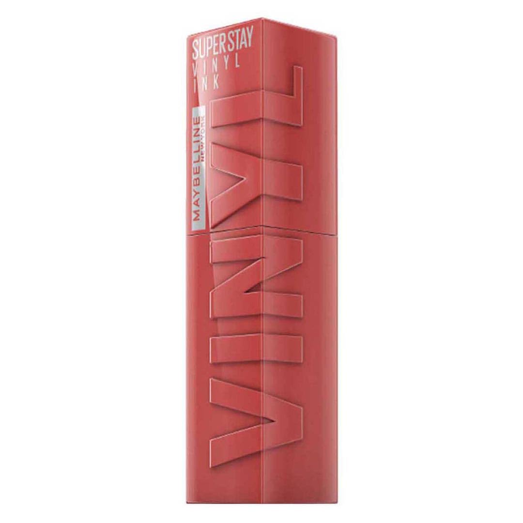 Maybelline New York - SuperStay Vinyl Ink Lipstick - 15 Peachy - Rood - Langhoudende Lippenstift - 4,2 ml - Blijft tot 16 uur lang zitten - Schudden voor 5 seconden voor gebruik