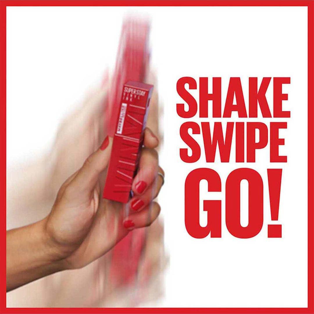 Maybelline New York - SuperStay Vinyl Ink Lipstick - 15 Peachy - Rood - Langhoudende Lippenstift - 4,2 ml - Blijft tot 16 uur lang zitten - Schudden voor 5 seconden voor gebruik