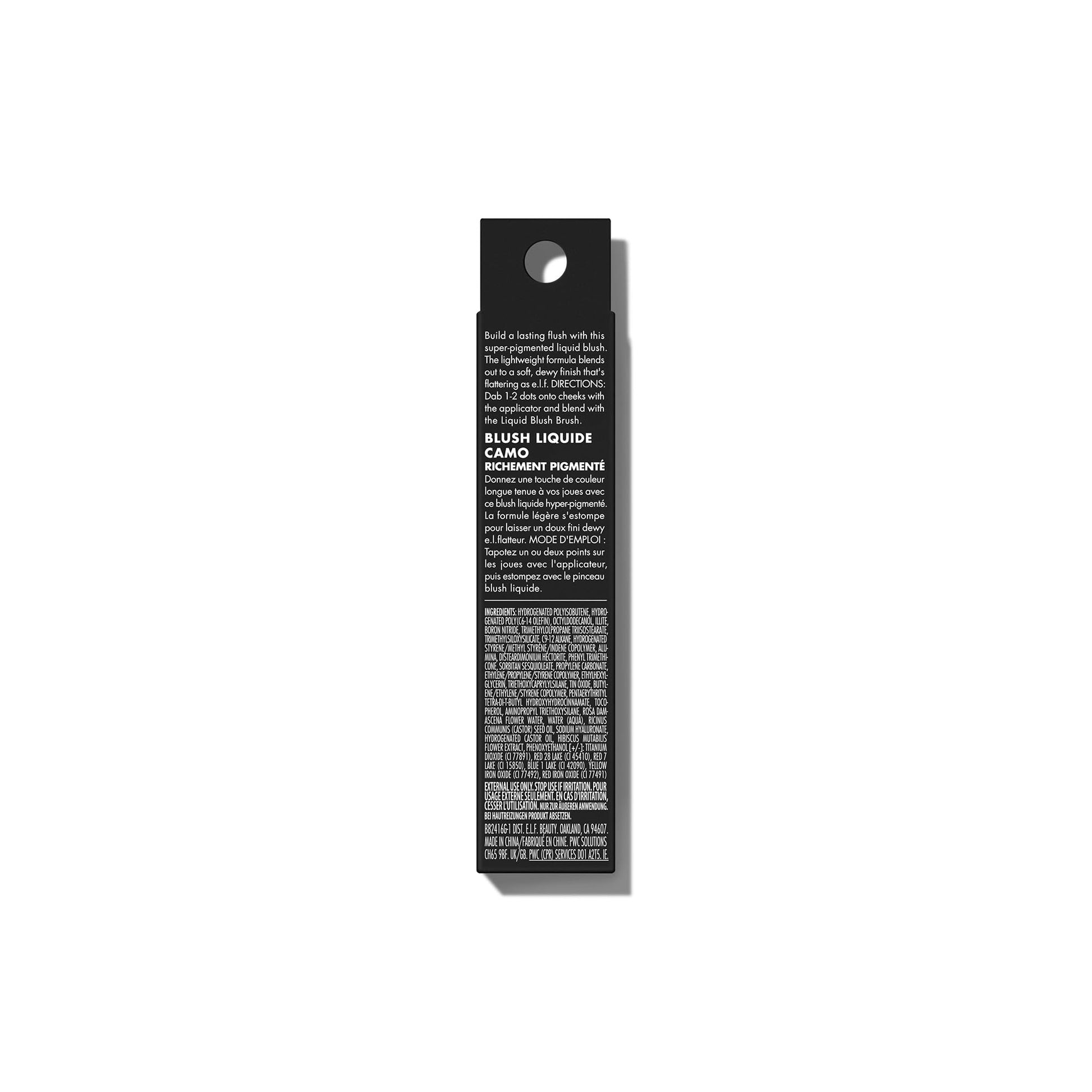 e.l.f. Camo Liquid Blush, langhoudende vloeibare rouge voor sterk gepigmenteerde kleur, zorgt voor een zachte, dooprise afwerking, veganistisch en dierproefvrij, Dusty Rosé