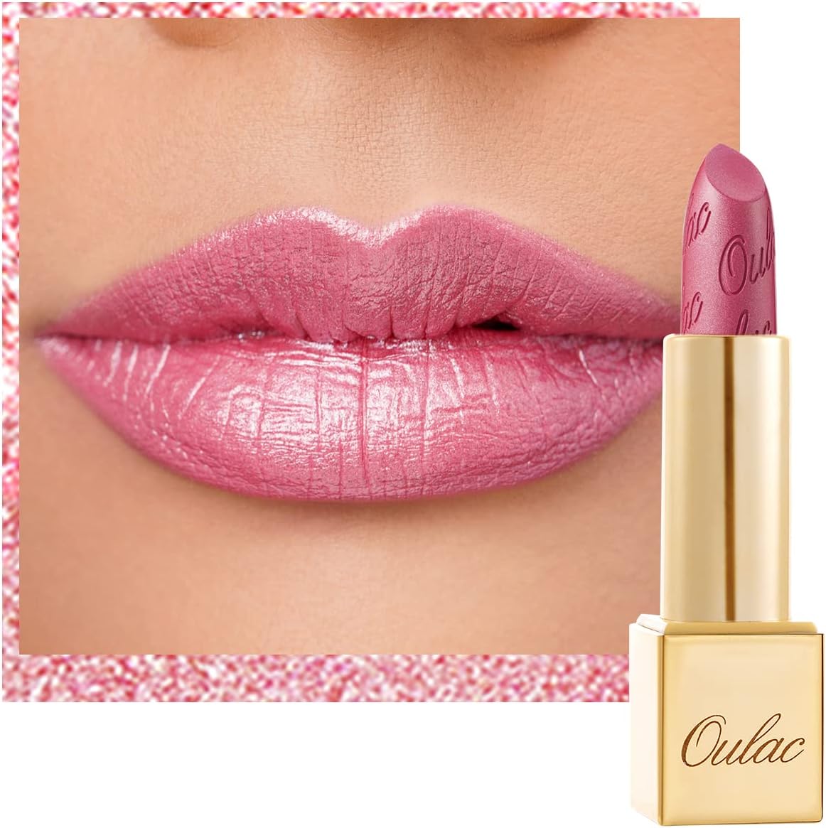 OULAC Metallic Lustrous Lippenstift,Met Matglanzende Finish,Geen Korrelige Lippenstift Met,Lang Houdende,Glitter, Gemakkelijk te Kleuren,Hydratatie en Waterdicht,4.3g (11)