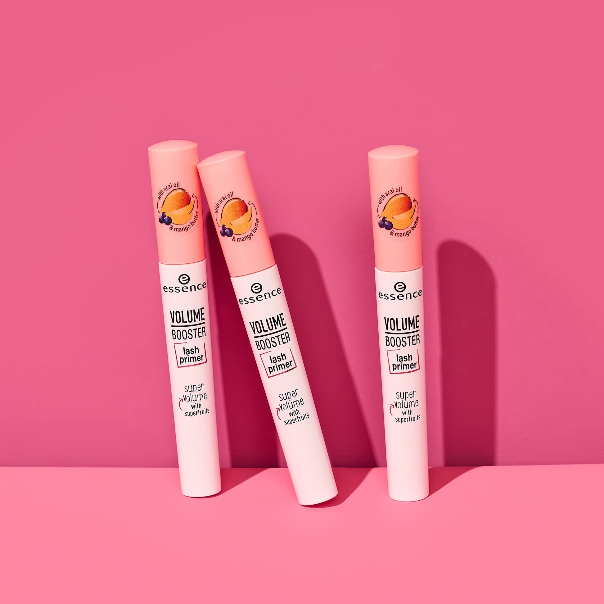 ESSENCE VOLUME BOOSTER wimperprimer, mascara, mascara, wit, volumegevend, priming, met oliën, vegan, alcoholvrij, parabenenvrij (7ml)
