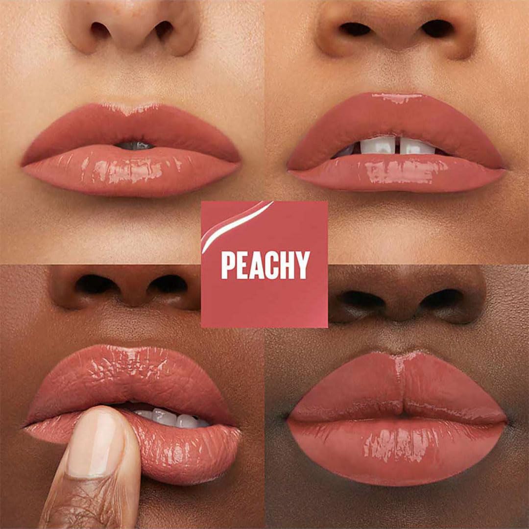Maybelline New York - SuperStay Vinyl Ink Lipstick - 15 Peachy - Rood - Langhoudende Lippenstift - 4,2 ml - Blijft tot 16 uur lang zitten - Schudden voor 5 seconden voor gebruik
