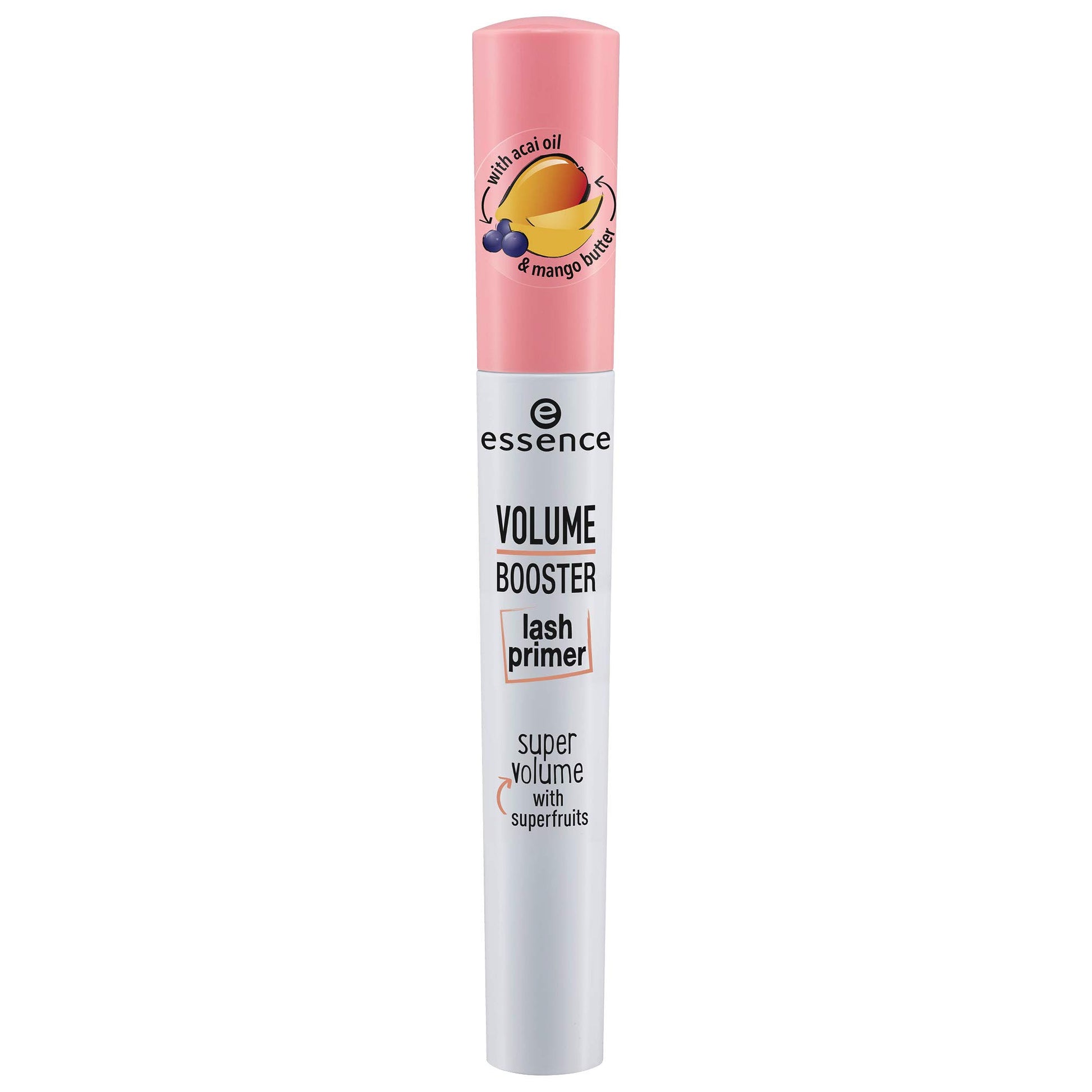 ESSENCE VOLUME BOOSTER wimperprimer, mascara, mascara, wit, volumegevend, priming, met oliën, vegan, alcoholvrij, parabenenvrij (7ml)