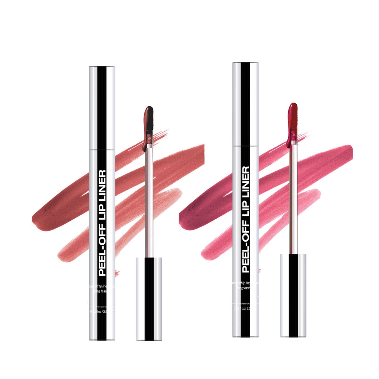 Peel Off Lipliner Stain, 2 stuks Peel Off Lipliner Stain Lip Tint Peel Off, waterbestendig, langhoudend, verwijderbare lippenstift, plump lipliner mat, sterk gepigmenteerde tattoo, lipliner