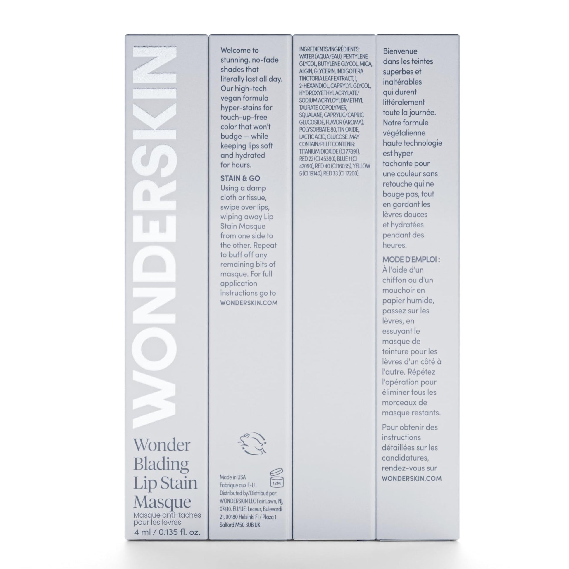 Wonderskin Wonder Blading Lip Stain Peel Off Masque - Langdurige Nude Liptint, Waterdicht En Overdrachtsbestendig, Matte Afwerking, Peel-Off Make-Up (Whimsical Masque)