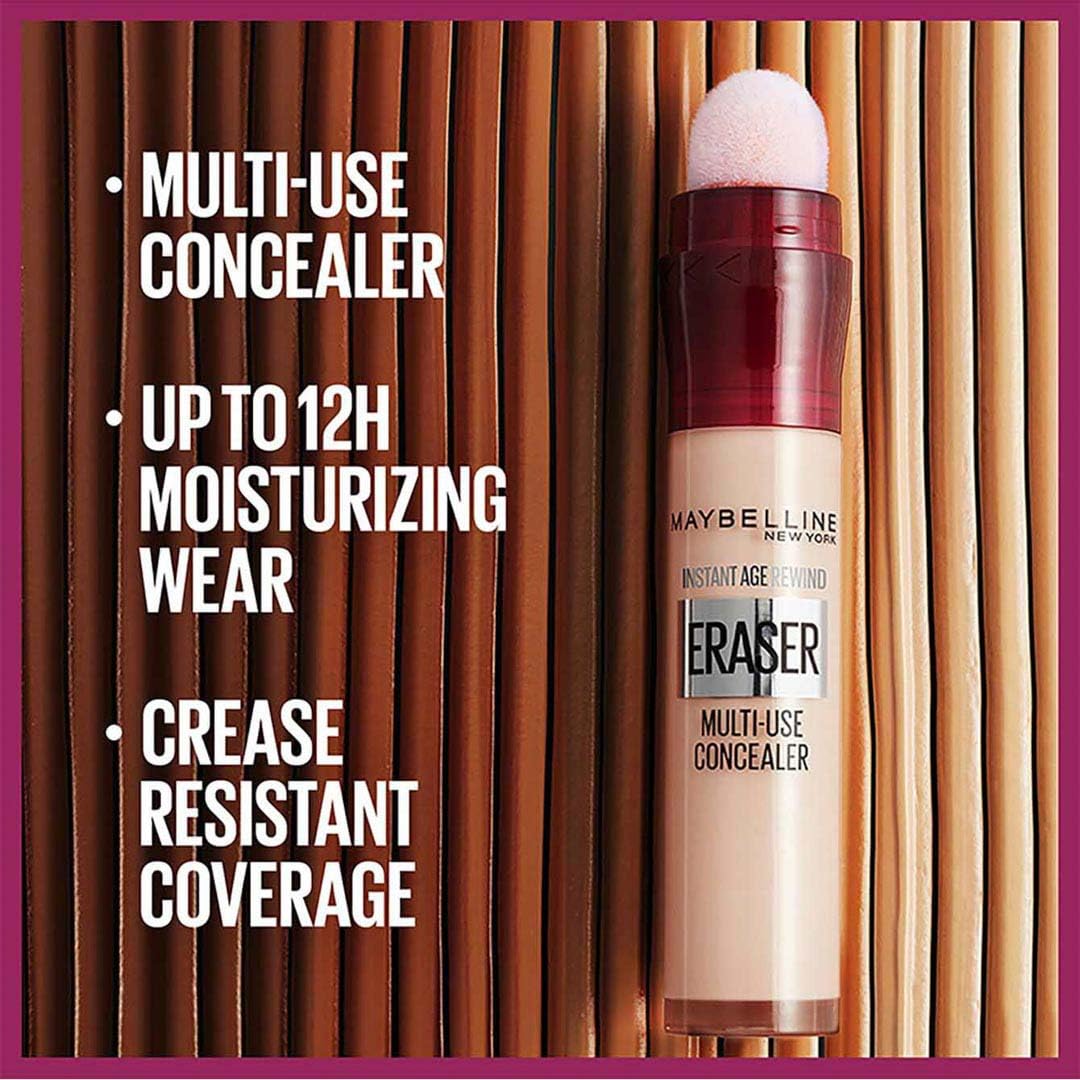 Maybelline New York - Instant Anti Age Eraser 07 concealers die zichtbaar wallen wegwerken - Lichtbruin - 6,8 ml - In één stap een wakkere blik met de Maybelline concealer