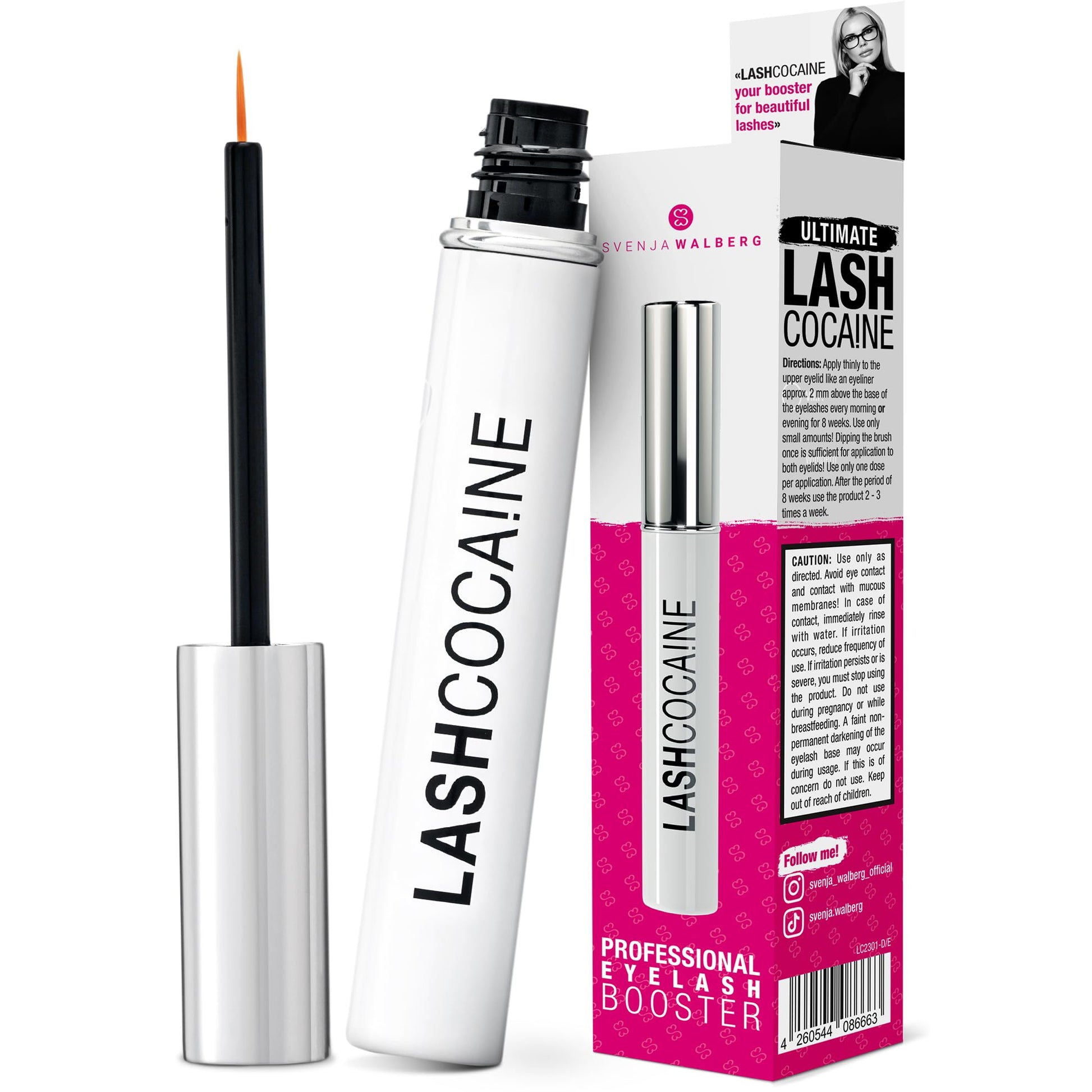 LASHCOCA!NE wimperserum voor snelle groei & lange wimpers | Made in Germany | testwinnaar voor wimperextensions | lange wimpers by Svenja Walberg | dermatest ZEER GOED