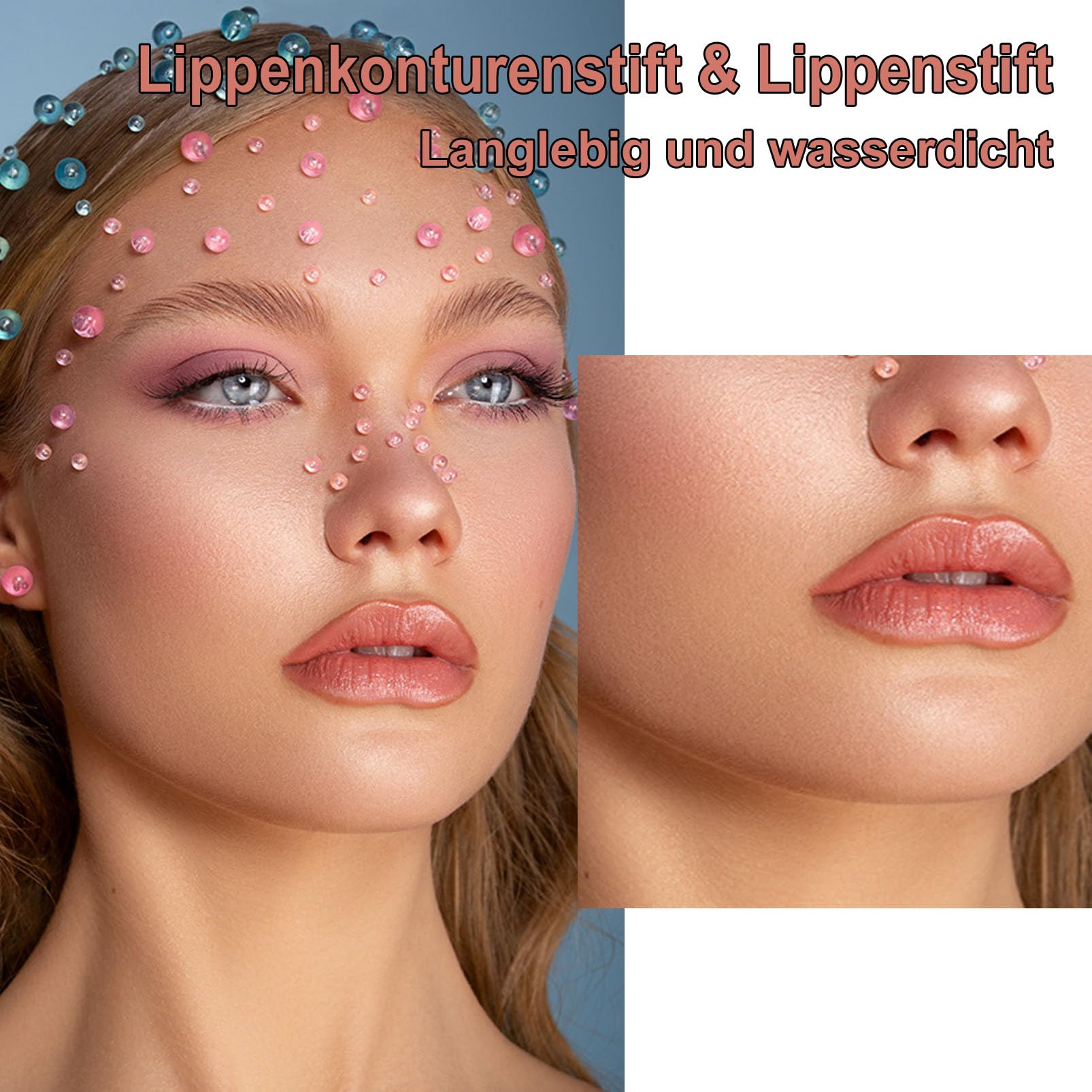 Peel Off Lipliner Stain, 2 stuks Peel Off Lipliner Stain Lip Tint Peel Off, waterbestendig, langhoudend, verwijderbare lippenstift, plump lipliner mat, sterk gepigmenteerde tattoo, lipliner