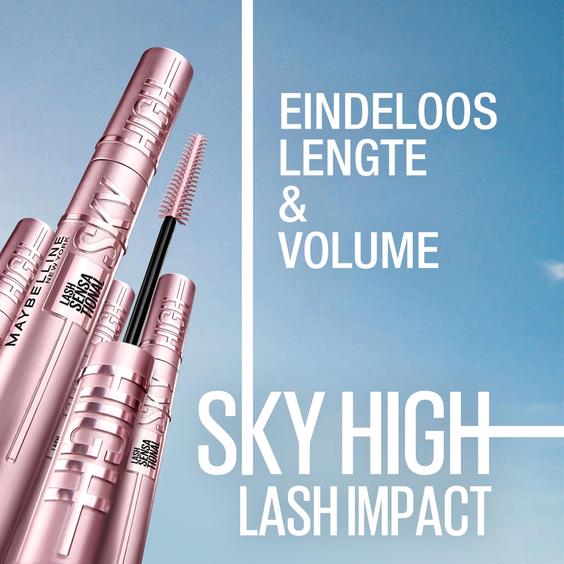 Maybelline New York - Lash Sensational Sky High Mascara - Very Black - Zwart - Eindeloos Lengte en Intens Volume - Flexibele borstel - 7,2ml - Eindeloos lengte en natuurlijk volume