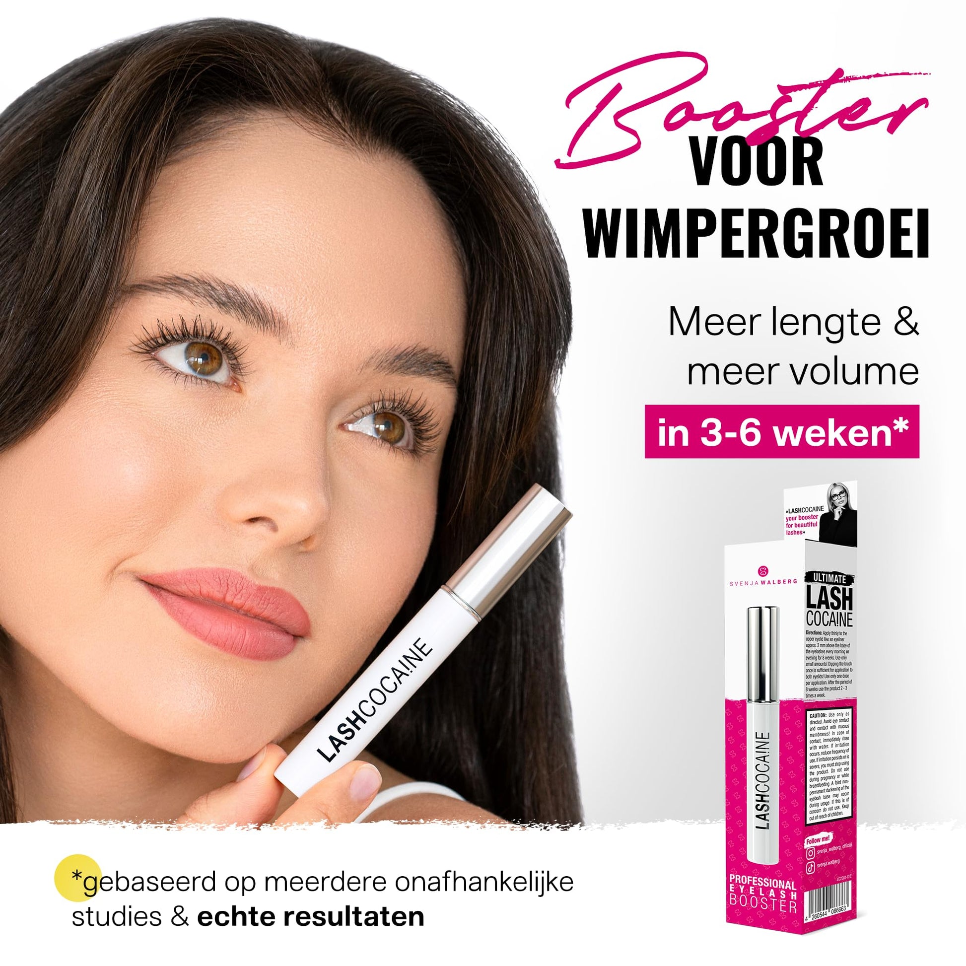 LASHCOCA!NE wimperserum voor snelle groei & lange wimpers | Made in Germany | testwinnaar voor wimperextensions | lange wimpers by Svenja Walberg | dermatest ZEER GOED