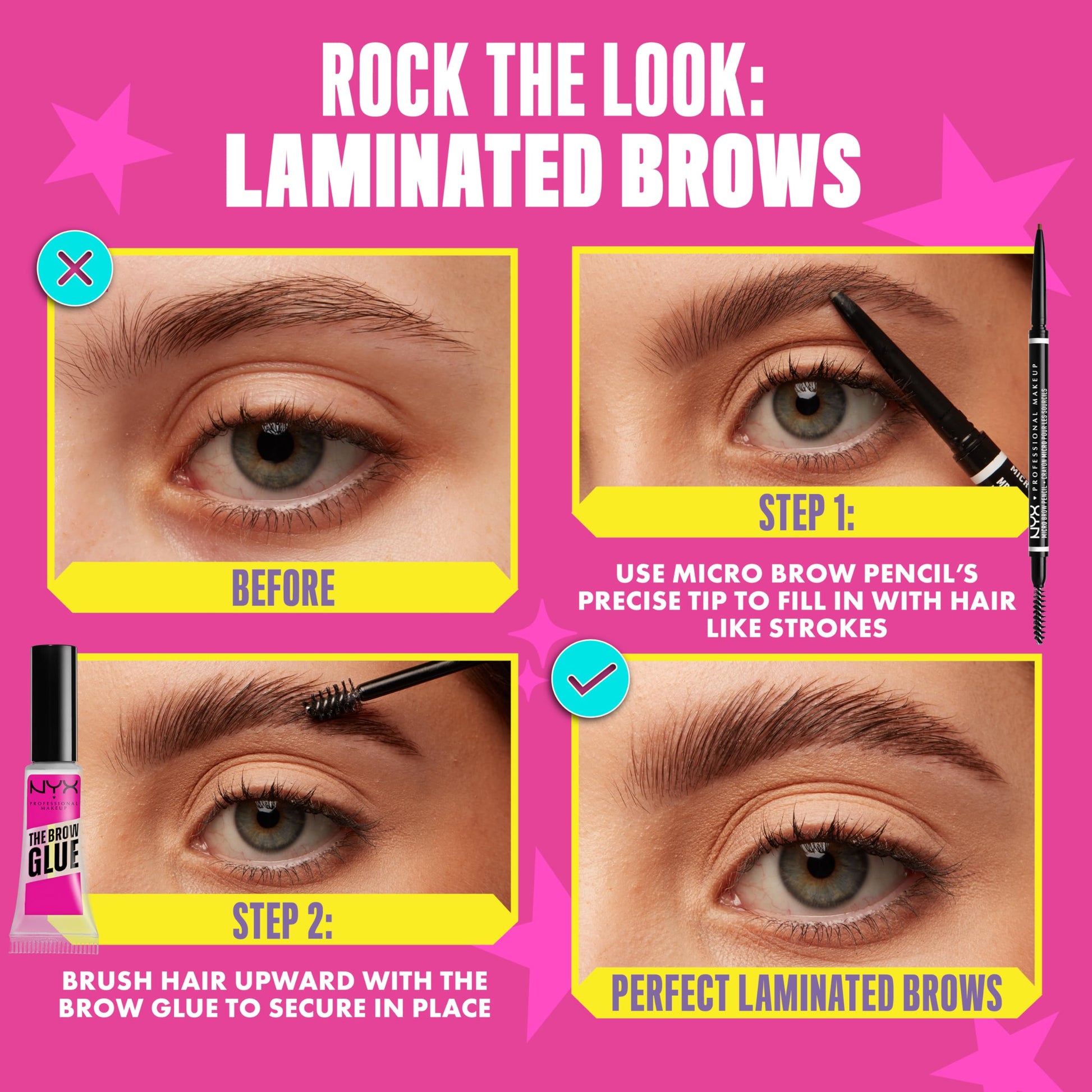 NYX Professional Makeup Wenkbrauwpotlood, Micro Brow Pencil, dubbelzijdig met uitdraaibaar wenkbrauwpotlood en borsteltje, veganistische formule. Kleur: Brunette, 0,5 g (1 stuk)