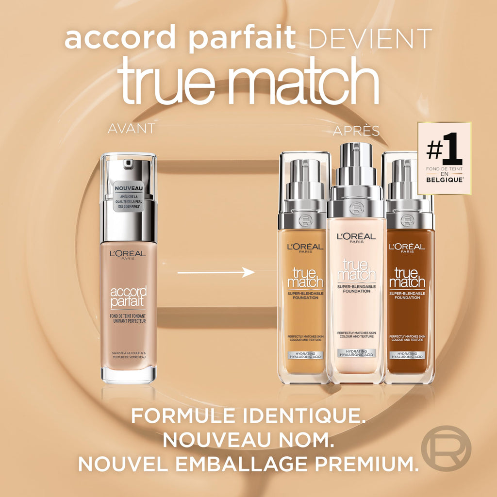 L’Oréal Paris True Match Foundation - 2.N - Natuurlijk Dekkende Foundation met Hyaluronzuur en SPF 16-30ml - Vegan