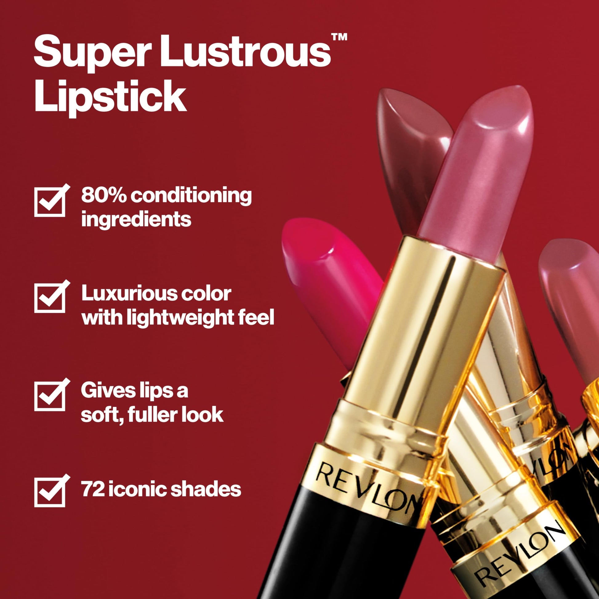 Revlon Super Lustrous Creme Lipstick, Rum Raisin (535), 4,2 g
